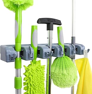 Wall-Mounted Broom and Mop Holder